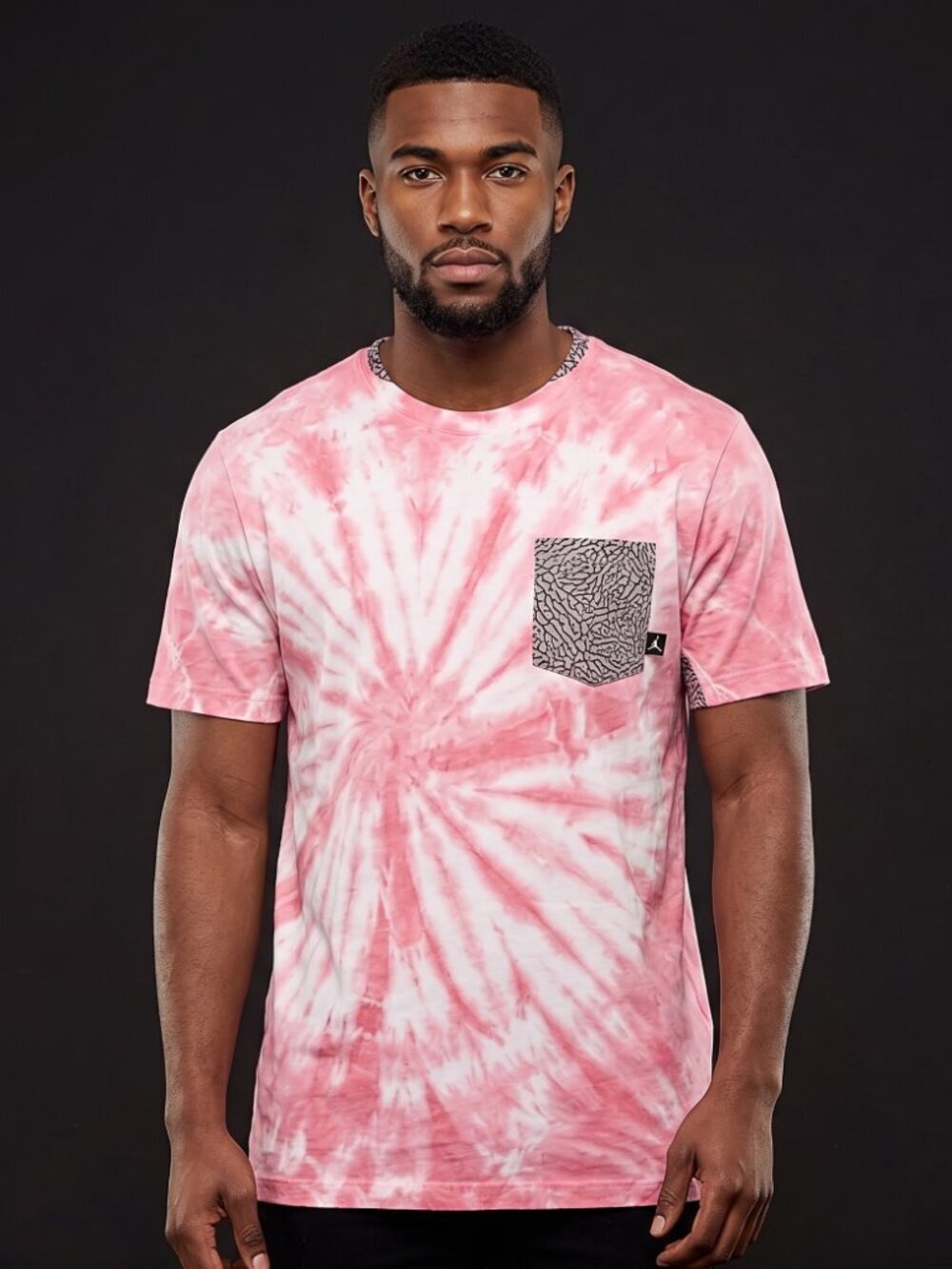 Air Jordan pink Nike tie Dye Pocket Tee Shirt T-shirt Handmade Size Large - Picture 1 of 6